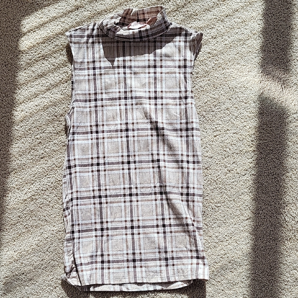Sleeveless Plaid Dress